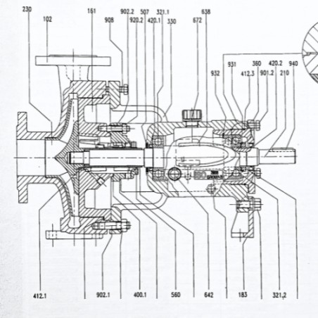 Joint de Fourreau Durco pump Chemstar Gr-A