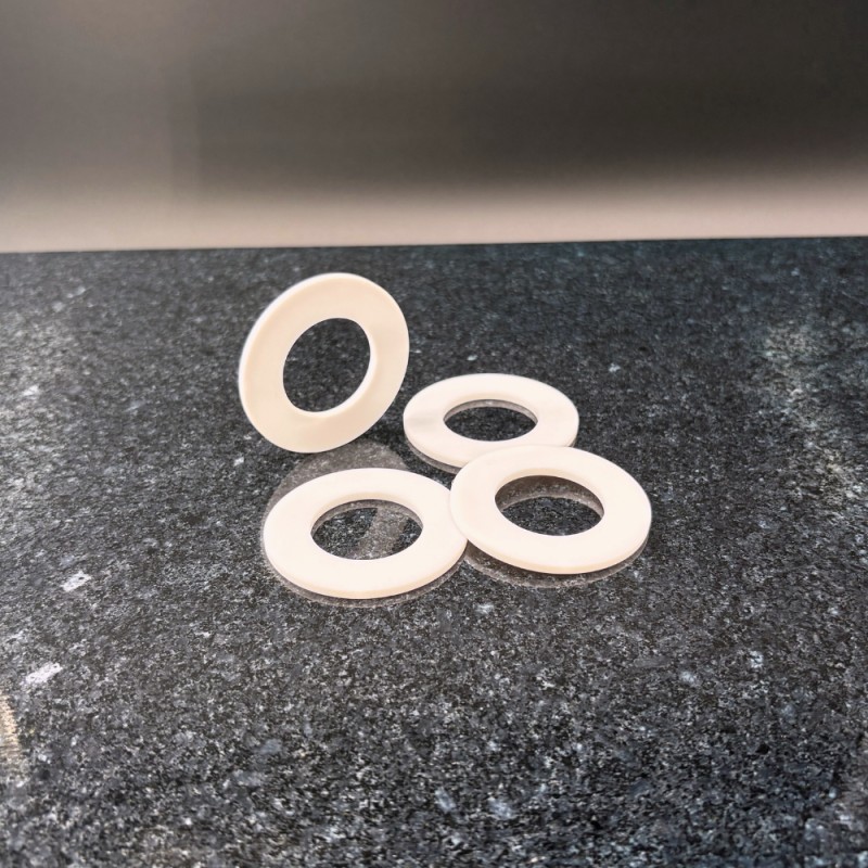 Rondelle plate Ø32.9/59x3 en PTFE vierge usiné